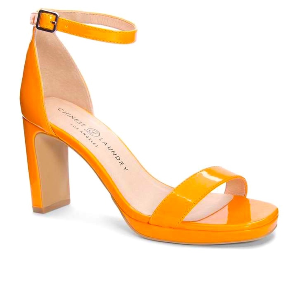 NWT Chinese Laundry Orange Tinie Dress Shoes Heels Size 8.5
